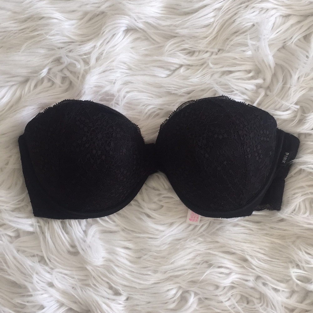 Vs pink lace strapless bra